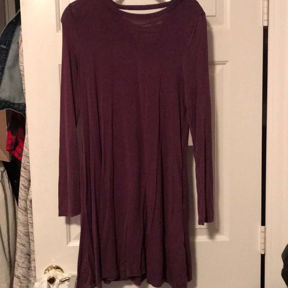 Light purple soft shirt dress